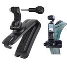 aMagisn 360-degree Rotation Ball Head Backpack Clip for Camera & Smartphone(Black) - 1