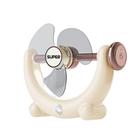 Multifunctional Fan Light Sound Big Wind Power With Light Wall Mounted Long Life Desktop Small Ceiling Fan, Color: Rechargeable Beige - 1