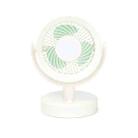 Desktop Fan Outdoor Student Office Portable Rechargeable USB Tabletop Small Fan, Color: With Light (White) - 1