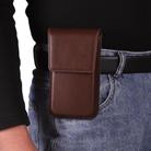 6.7-6.9 Inch Vertical Leather Waist Phone Pouch With Oversized Flap & Belt Loop Design Smartphone Holder(Brown) - 1