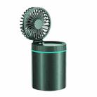 F98 Spray Cooling Desktop Small Fan Bedroom Office Portable Humidifier With Colored Lights, Color: Plug-in (Green) - 1