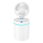 F98 Spray Cooling Desktop Small Fan Bedroom Office Portable Humidifier With Colored Lights, Color: Battery (White) - 1