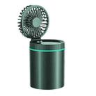 F98 Spray Cooling Desktop Small Fan Bedroom Office Portable Humidifier With Colored Lights, Color: Battery (Green) - 1
