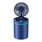 F98 Spray Cooling Desktop Small Fan Bedroom Office Portable Humidifier With Colored Lights, Color: Battery (Blue) - 1