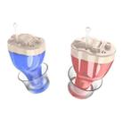 Digital Smart Noise Reduction CIC Hearing Aid Adjustable Sound Amplifier For The Elderly, Color: Left+Right Red Blue - 1
