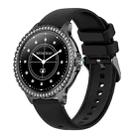 Bluetooth Calling AI Voice Assistant Life Waterproof Sports Smartwatch, Color: Black Silicone Strap - 1