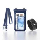 Cell Phone Waterproof Bag IPX8 30m Waterproof Touch Screen Phone Case Sports Outdoor Waterproof Bag, Color: With Armband ( Navy Blue ) - 1