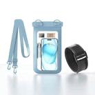 Cell Phone Waterproof Bag IPX8 30m Waterproof Touch Screen Phone Case Sports Outdoor Waterproof Bag, Color: With Armband ( Gray Blue ) - 1