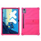 For Lenovo Idea Tab Pro Shockproof Silicone Tablet Protective Case With Holder(Rose Red) - 1