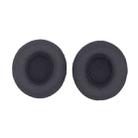 For Beats Solo 4 1pair Headphone Leather Cover Earmuffs Sponge Cover(Black) - 1