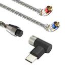 CVJ TS800 Eight Strands Copper Silver Plated Interchangeable Audio Plugs Headphone Upgrade Cable, Style: Type-C MMCX - 1