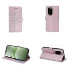 For Nokia 235 4G (2024) Phone Case Wallet with Magnetic Closure, Stand Feature & Checkered Print PU Leather Cover(Rose Gold) - 2