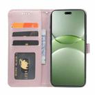 For Nokia 235 4G (2024) Phone Case Wallet with Magnetic Closure, Stand Feature & Checkered Print PU Leather Cover(Rose Gold) - 3