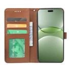 For Nokia 235 4G (2024) Phone Case Wallet with Magnetic Closure, Stand Feature & Checkered Print PU Leather Cover(Brown) - 3