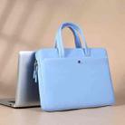 15-15.6inch Universal Laptop Bag Briefcase Multifunctional Shockproof Computer Bag, Color: Blue - 1