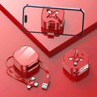 120cm Portable 3 In 1 Holder Retractable Fast Charging Cable for Samsung Galaxy S8 & S8 + / LG G6 / Huawei P10 & P10 Plus / Oneplus 5 and other Smartphones (Red) - 1