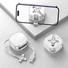 120cm Portable 3 In 1 Holder Retractable Fast Charging Cable for Samsung Galaxy S8 & S8 + / LG G6 / Huawei P10 & P10 Plus / Oneplus 5 and other Smartphones (White) - 1