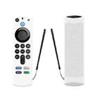 For Amazon ALEXA Voice Remote 3rd Gen Remote Control Silicone Protective Cover(Luminous White) - 1
