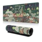 Frog Mouse Pad Cute Green Desk Mat With Non-Slip Rubber Base  For Computer Laptop 300x800x3mm(Pattern 1) - 1