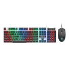 iMICE AN-350 Suspended Keycaps Mechanical Feeling Glowing Wired Gaming Keyboard and Mouse Set(Black) - 1