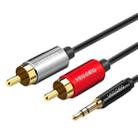 VEGGIEG 3.5mm 3.5 To 2RCA Audio Cable Cell Phone Computer Speaker Connection Cable, Length: 3m - 1