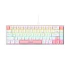 iMICE GK-690 Type-C Wired Mechanical Keyboard(White Pink) - 1