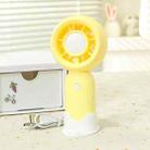 Handheld Rechargeable Fan Outdoor Camping Cooling Fan With Phone Holder Base(Yellow) - 1