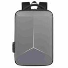 15.6-16.6 Inch Hard Shell Laptop Backpack with USB+Type-C Charging Ports Unisex Anti-Theft  Business Travel Bag Airbag Gray - 1