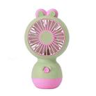 Cute Cartoon Rabbit Desktop Fan Children Summer Cool Gifts Handheld Rechargeable Fan(Green) - 1