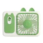 Cute Cartoon Kitten Camera Handheld Large Wind Rechargeable Fan With Stand Desktop Fan(Green) - 1