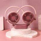 Outdoor Folding Mini Neck Fan Portable USB Rechargeable Summer Gift Fan, Color: Devil Pink Purple - 1