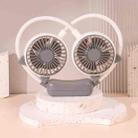Outdoor Folding Mini Neck Fan Portable USB Rechargeable Summer Gift Fan, Color: Cat Ears Gray White - 1