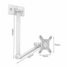 Rotating Aluminum Portable Monitor Stand Tablet Universal Folding Lifting Desktop Holder(Wall Mount White) - 2