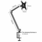 Rotating Aluminum Portable Monitor Stand Tablet Universal Folding Lifting Desktop Holder(Table Clamp Space Gray) - 2