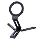 Foldable Magnet Tripod Desk Mount Phone Handle Smartphone Bracket(Black) - 1