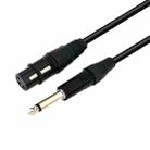 VEGGIEG 3Pin XLR Speaker Loudspeaker Cable Mixer Balanced Audio Microphone Cable, Length: 5m(6.5mm To XLR Female) - 1