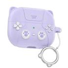 For Samsung Galaxy Buds3 / 3 Pro AhaStyle WG160 Personalized Cartoon Cat Ears Silicone Case(Purple) - 1