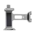 XILETU  XJ-T8 Metal Phone Holder Clamp With Cold Shoe 1/4-inch Screw Hole & Arca-Swiss Compatible Base(Gray) - 1