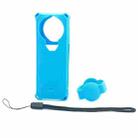 For Insta360 X5 Camera Silicone Cover Case With Lens Cap Shockproof Protective Shell(Sky Blue) - 1