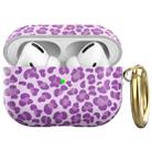 For AirPods Pro 2 / Pro AhaStyle TPU Leopard Print Protective Case(Purple) - 1
