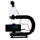 U-Shaped Handle Stand with Pocket Fill Light & Noise-Canceling Mic All-in-One Live Streaming Kit - 1