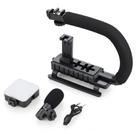 U-Shaped Handle Stand with Pocket Fill Light & Noise-Canceling Mic All-in-One Live Streaming Kit - 2