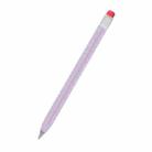 For Huawei M-Pencil 1 / 2 / 3 AhaStyle PT114-C Ultra-thin Pen Case, Color: Purple+Transparent Pen Cap - 1