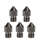 5pcs /Pack 1.75/0.2mm MK8 Hardened Steel Nozzle High-Temperature Resistant 3D Printer Extruder Hotend - 1