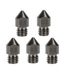 5pcs /Pack 1.75/0.3mm MK8 Hardened Steel Nozzle High-Temperature Resistant 3D Printer Extruder Hotend - 1