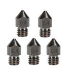 5pcs /Pack 1.75/0.4mm MK8 Hardened Steel Nozzle High-Temperature Resistant 3D Printer Extruder Hotend - 1