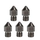 5pcs /Pack 1.75/0.5mm MK8 Hardened Steel Nozzle High-Temperature Resistant 3D Printer Extruder Hotend - 1