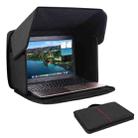 16-Inch Laptop Bag Sun Shade Foldable Anti-Glare Privacy Screen Cover for Outdoor Use(Black) - 1