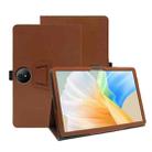 For TCL Nxtpaper 11 Plus 11.5-Inch Skin Texture All Inclusive Leather Tablet Case(Dark Brown) - 1