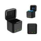 For GoPro HERO13 Black TELESIN 3 Slots Charging Case Compact Storage Box(Black) - 1